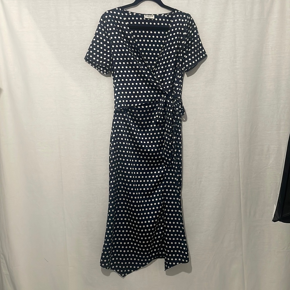 Blue Polkadot Long Dress
